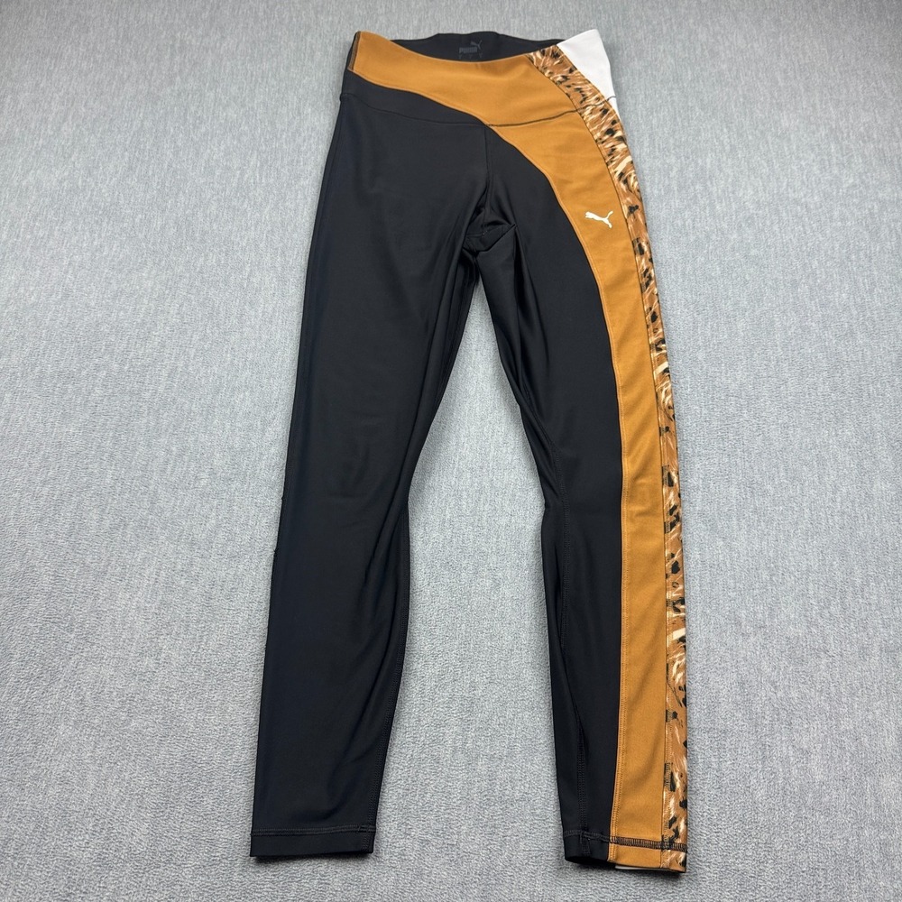 Puma Leggings Womens Small Black Safari Glam High Waist Full Yoga Gym Workout